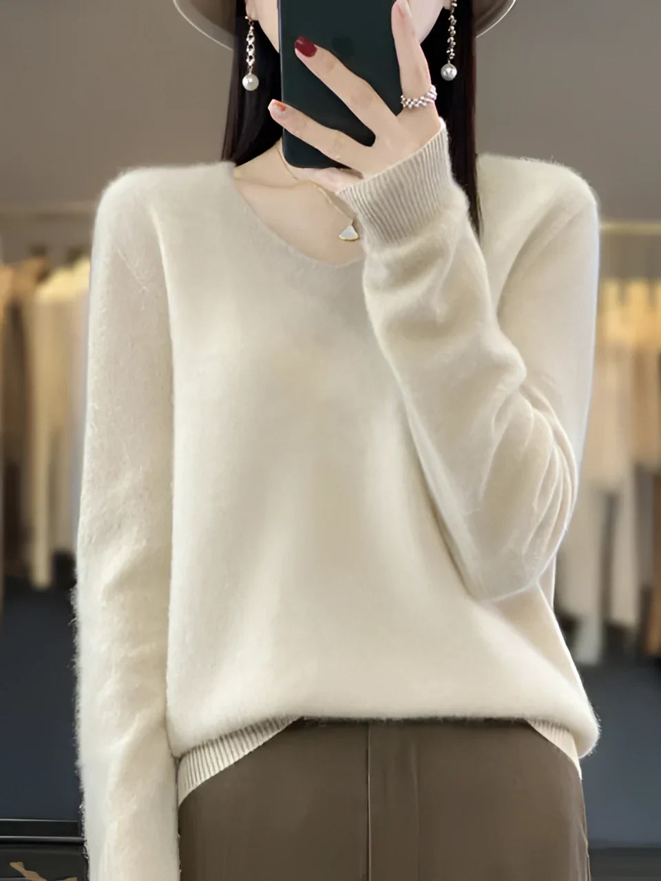 Viora - Women's Cashmere Sweater Soft Elegant High Quality
