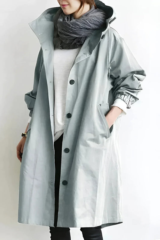 Seraphine - Stylish Oversized Women's Hooded Waterproof Raincoat
