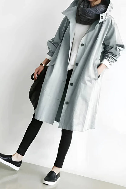 Seraphine - Stylish Oversized Women's Hooded Waterproof Raincoat