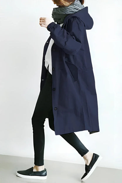 Seraphine - Stylish Oversized Women's Hooded Waterproof Raincoat