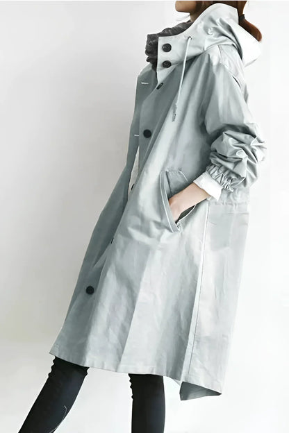 Seraphine - Stylish Oversized Women's Hooded Waterproof Raincoat