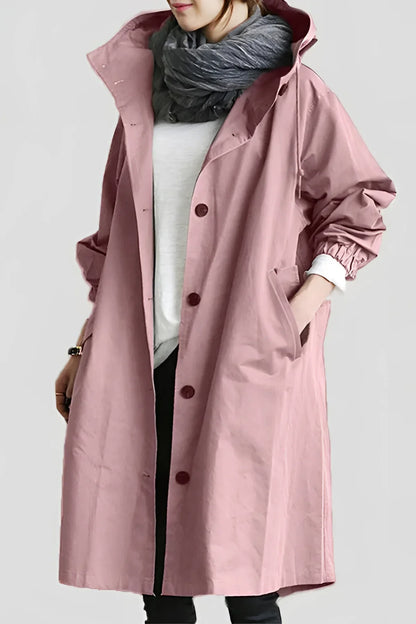 Seraphine - Stylish Oversized Women's Hooded Waterproof Raincoat