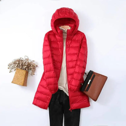 Novella - Women's Packable Puffer Coat with Removable Hood