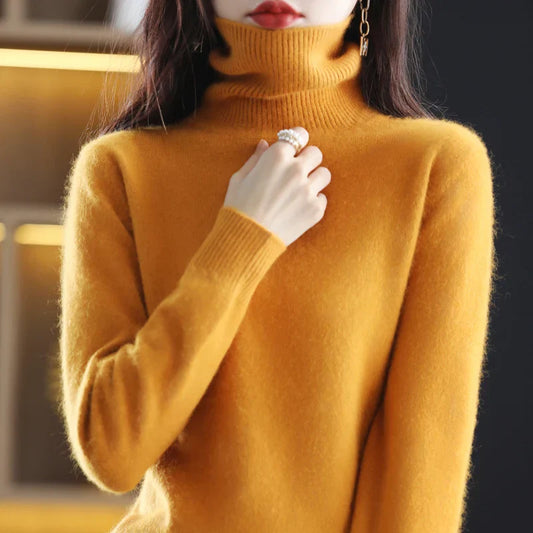 Maris - High Neck Pure Cashmere Sweater