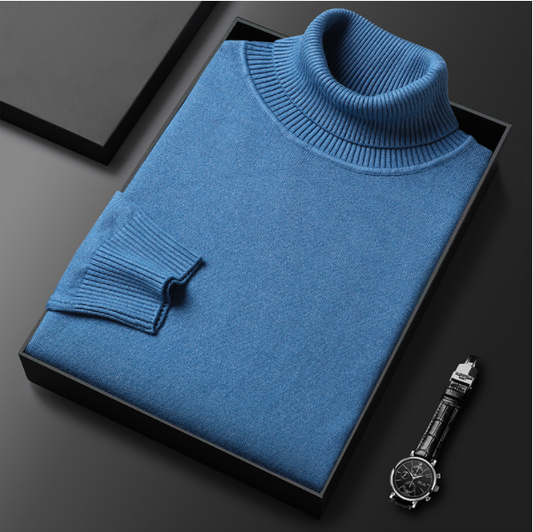 Evander - Cashmere Cotton Turtleneck Sweater Elegant Comfort Versatile Fit