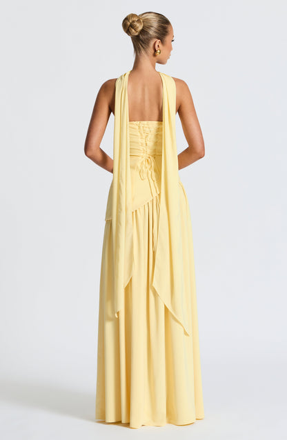 Deborah | Elegant Strapless Dress with High Slit for Women